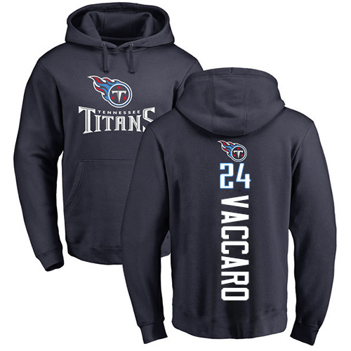 Tennessee Titans Men Navy Blue Kenny Vaccaro Backer NFL Football 24 Pullover Hoodie Sweatshirts